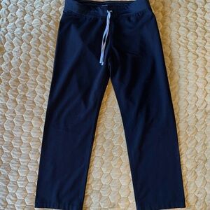 Figs Men's Black Joggers with White Drawstring